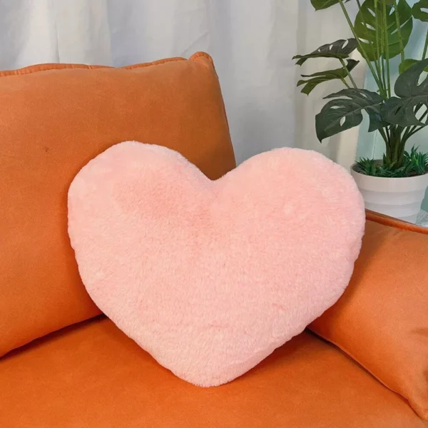 Plush Heart-Shaped Throw Pillow for Cozy Decor & Gifts - Image 4