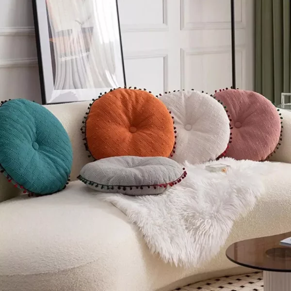 Round Tassel Throw Pillow