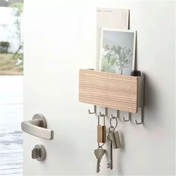 Eco-Friendly Bamboo Key & Coat Wall Hanger - Image 4