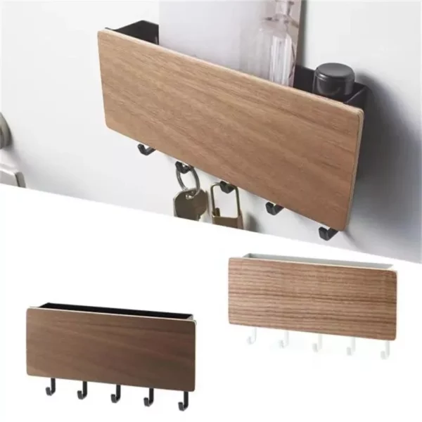 Eco-Friendly Bamboo Key & Coat Wall Hanger - Image 5