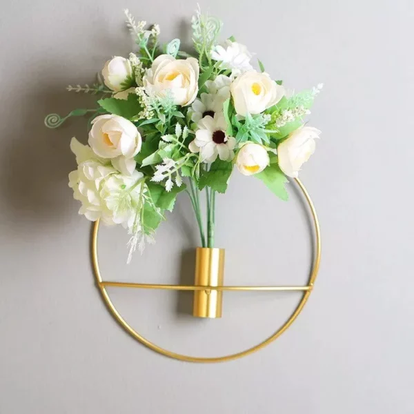 Chic Metal Wall Mounted Vase - Image 3