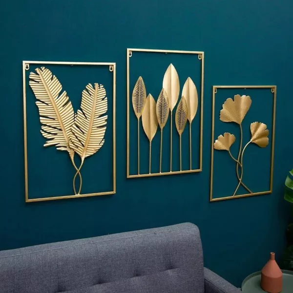 Luxury Ginkgo Leaf Metal Wall Art - Image 3