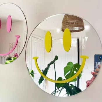 Acrylic Large Happy Smile Mirror