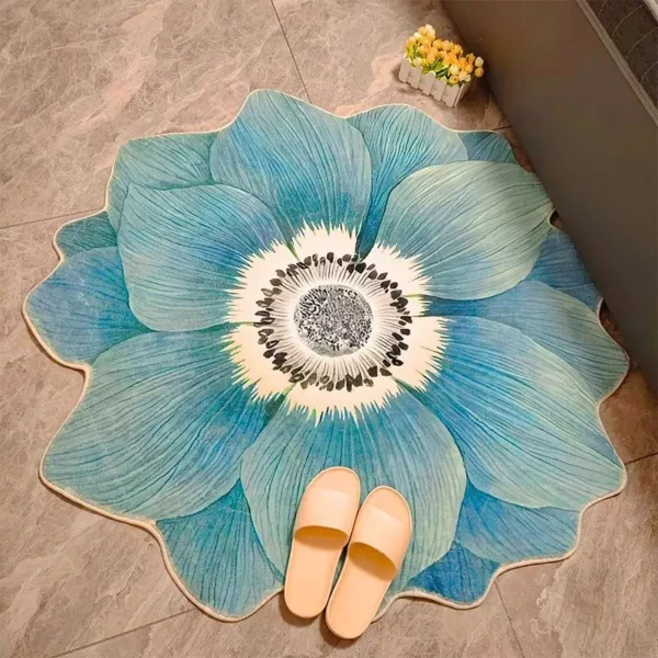 Flower Shaped Carpet Bedroom Bedside Rug - Image 6