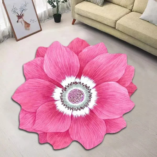 Flower Shaped Carpet Bedroom Bedside Rug