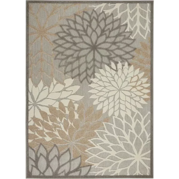 Aloha Indoor/Outdoor Natural 5’3″ X 7’5″ Area Rug