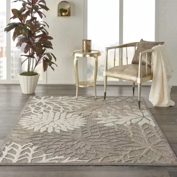 Aloha Indoor/Outdoor Natural 5'3" X 7'5" Area Rug - Image 2