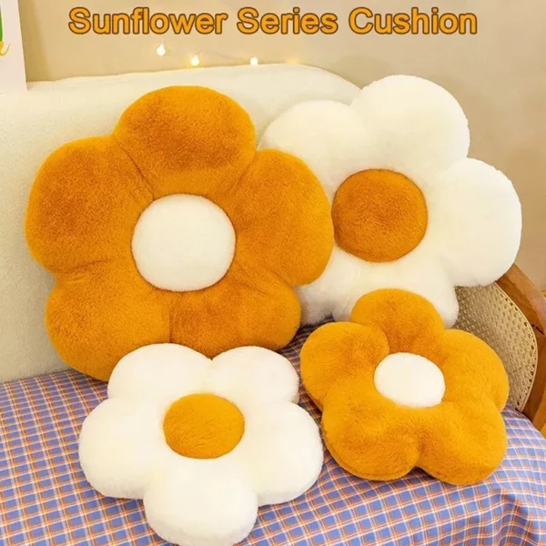 35cm Stuffed Daisy Flower Seat Cushion - Image 7