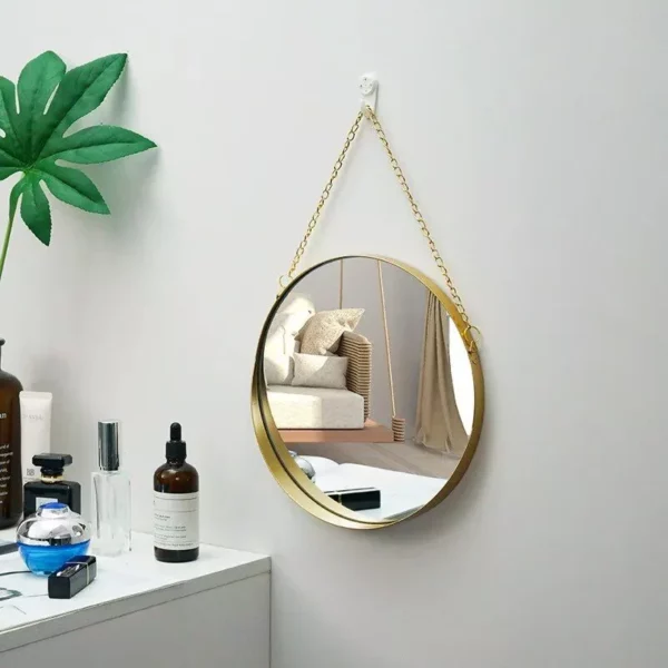 Elegant Nordic Round Wall-Mounted Mirror