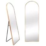 Gold Aluminum Frame Full-Length Arched Mirror