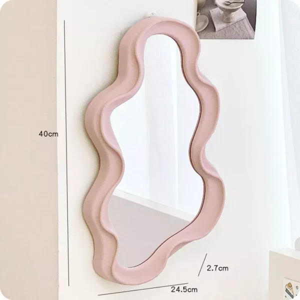 Wavy Edge Silver Framed Mirror