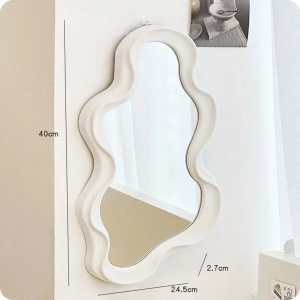 Wavy Edge Silver Framed Mirror