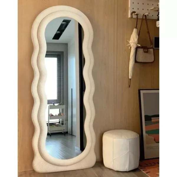 Elegant Full-Length Wavy Mirror - Image 2