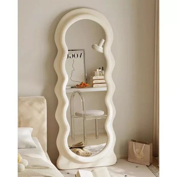 Elegant Full-Length Wavy Mirror