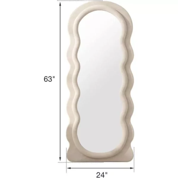 Elegant Full-Length Wavy Mirror - Image 6