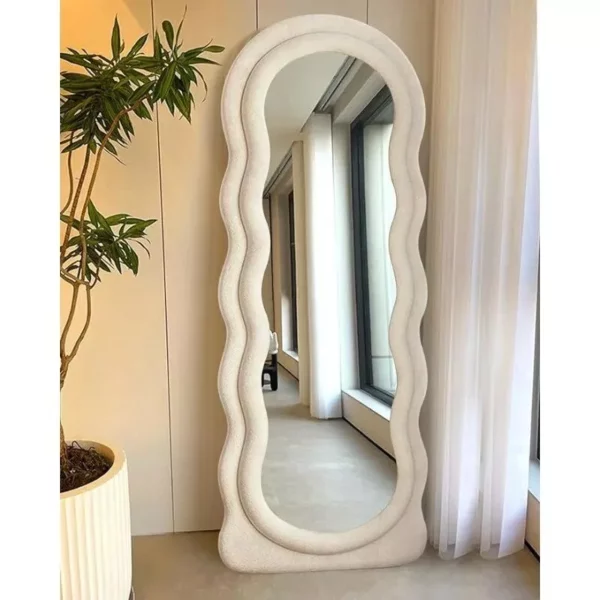 Elegant Full-Length Wavy Mirror - Image 3