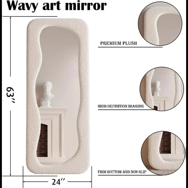 Wavy Arched Full-Length Mirror 63"x24" - Image 7