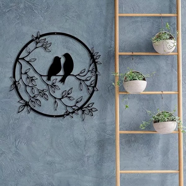 Elegant Metal Bird on Tree Branch Wall Art - Image 7