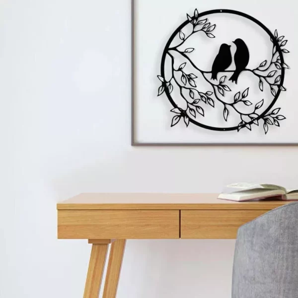 Elegant Metal Bird on Tree Branch Wall Art - Image 6