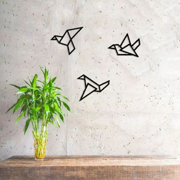 Geometric Origami Birds Metal Wall Art - Image 5