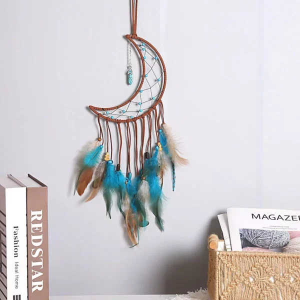 Handmade Luxury Dream Catcher - Aesthetic Wall Decor Art with Life Tree & Feathers - Image 5