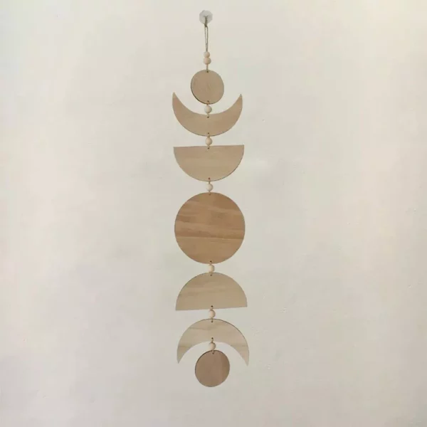 Bohemian Moon Phase Garland - Wooden Wall Hanging for Modern Home Decor - Image 5