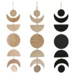 Bohemian Moon Phase Garland - Wooden Wall Hanging for Modern Home Decor