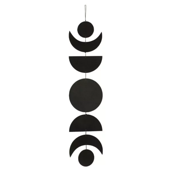 Bohemian Moon Phase Garland – Wooden Wall Hanging for Modern Home Decor