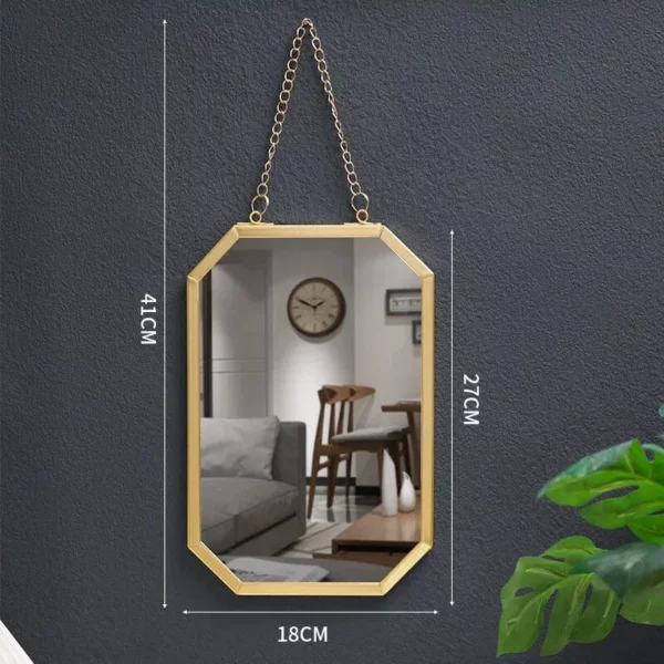 Elegant Nordic Iron Art Rectangular Wall Mirror - Image 7