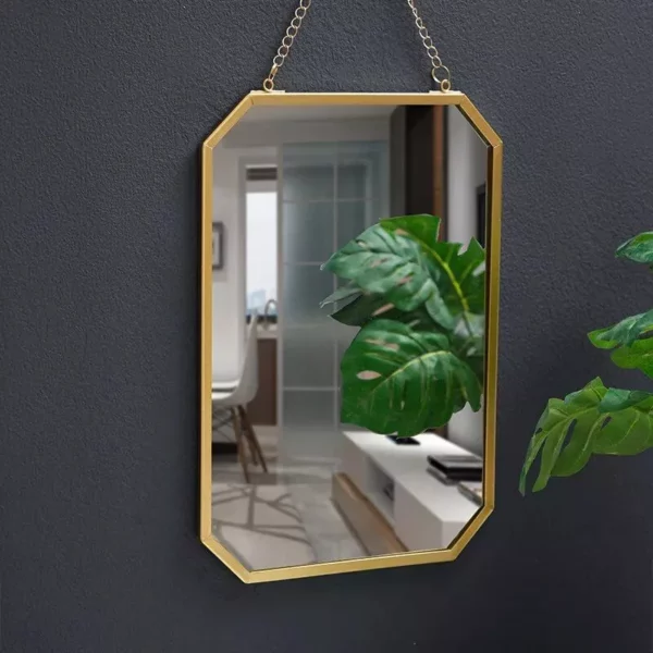 Elegant Nordic Iron Art Rectangular Wall Mirror