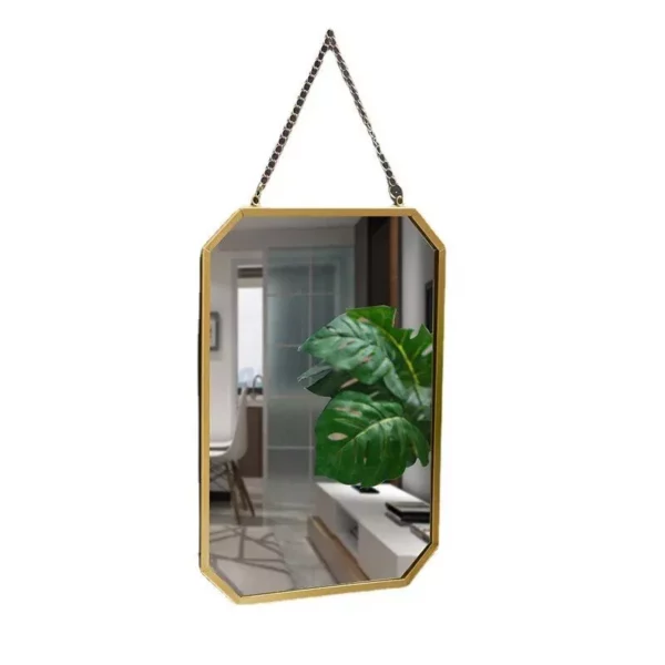 Elegant Nordic Iron Art Rectangular Wall Mirror - Image 2