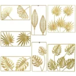 Gold Palm Leaf Metal Wall Art