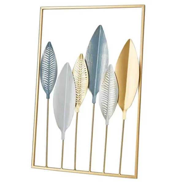 Elegant Gold Ginkgo Leaf Metal Wall Art - Image 3