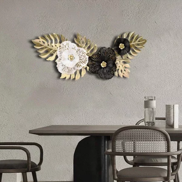 Modern 3D Metal Turtleback Leaf Wall Decor