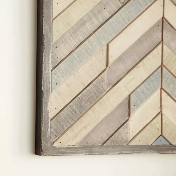 Handcrafted Southwestern Geometric Wooden Wall Plaque - Image 5