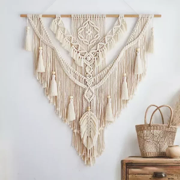 Charming Nordic Bohemian Macrame Tapestry - Image 3