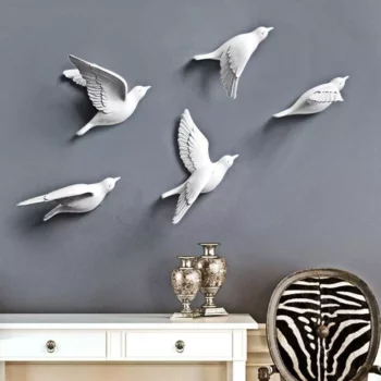 Modern 3D Resin Pigeon Wall Art