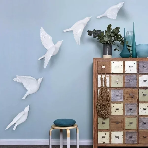 Modern 3D Resin Pigeon Wall Art - Image 5