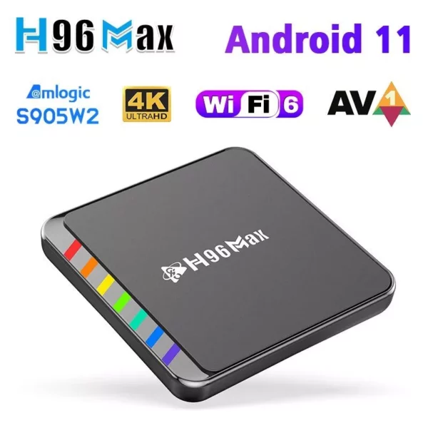 4K Ultra HD Smart TV Box – Android 11, Quad-Core, 64GB Storage, WiFi 6, Bluetooth 5.0