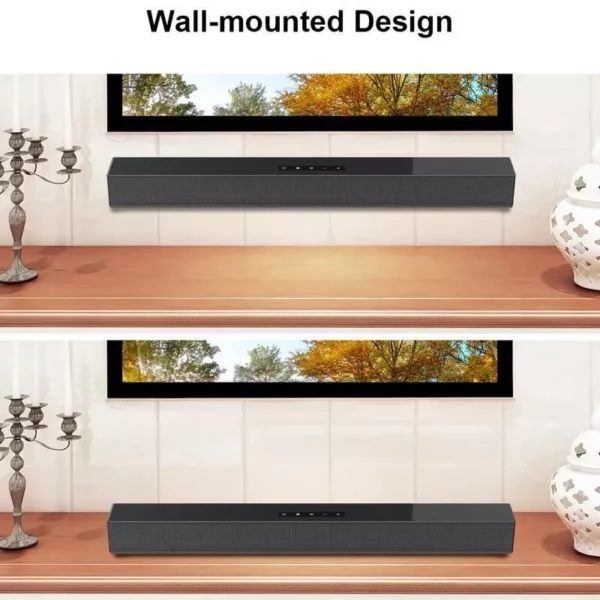 High-Fidelity Wireless Bluetooth Soundbar – Powerful Stereo Home Theater & TV Speaker System