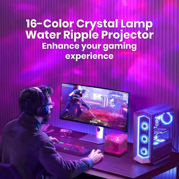 16-Color Crystal Lamp Water Ripple Projector