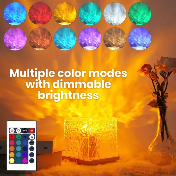 16-Color Crystal Lamp Water Ripple Projector