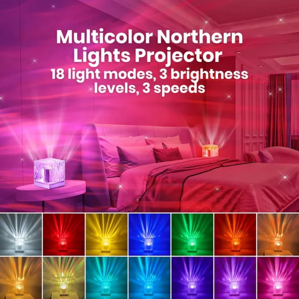 18-Color Aurora Galaxy Projector