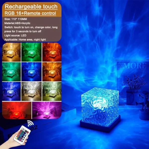 RGB Crystal Cube Night Light