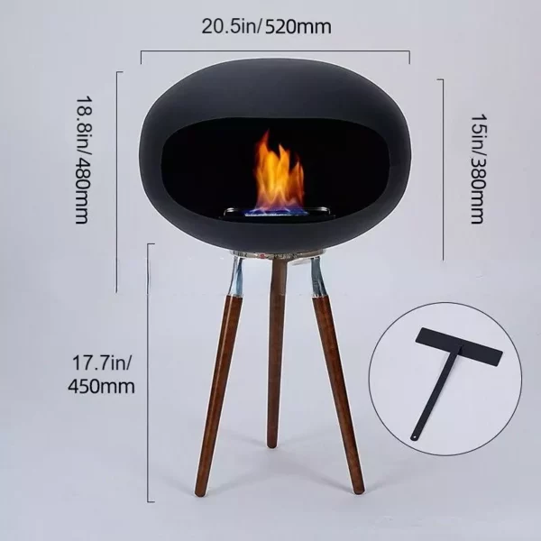 Elegant High-Foot Alcohol Fireplace