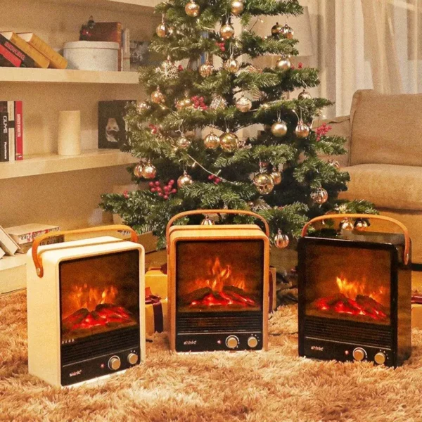 Portable 3D Flame Effect Electric Heater - Image 5