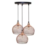 Retro Rose Gold Bird Cage Chandelier