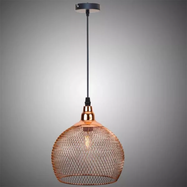 Retro Rose Gold Bird Cage Chandelier - Image 6