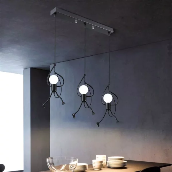 Chic Iron Little Man LED Pendant Light - Image 5