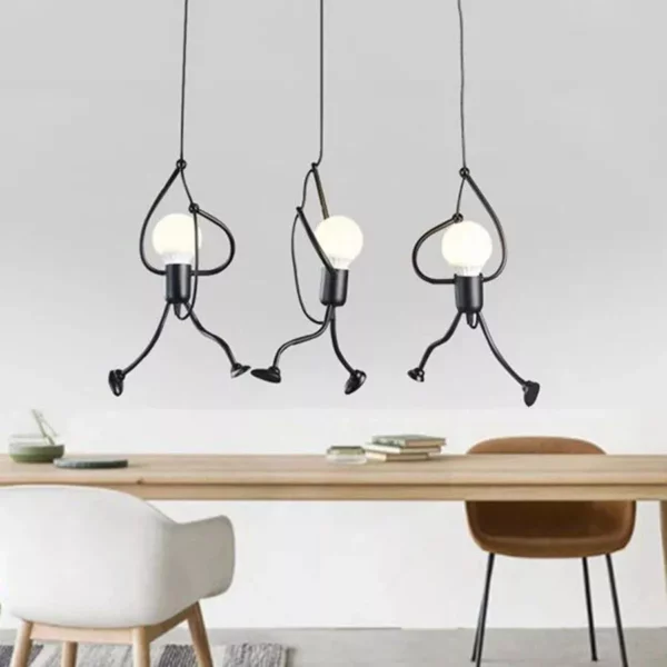 Chic Iron Little Man LED Pendant Light - Image 3